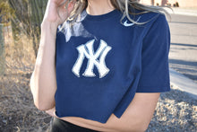 Load image into Gallery viewer, Reworked Rhinestone Yankee&#39;s Shirt
